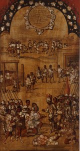 La Conquista de México. Tabla III de Miguel Gonzales